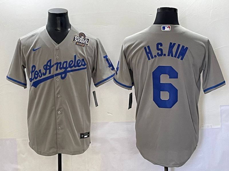 Men 2025 Los Angeles Dodgers #6 H.S.Kim Grey Game Nike MLB Jersey style 7